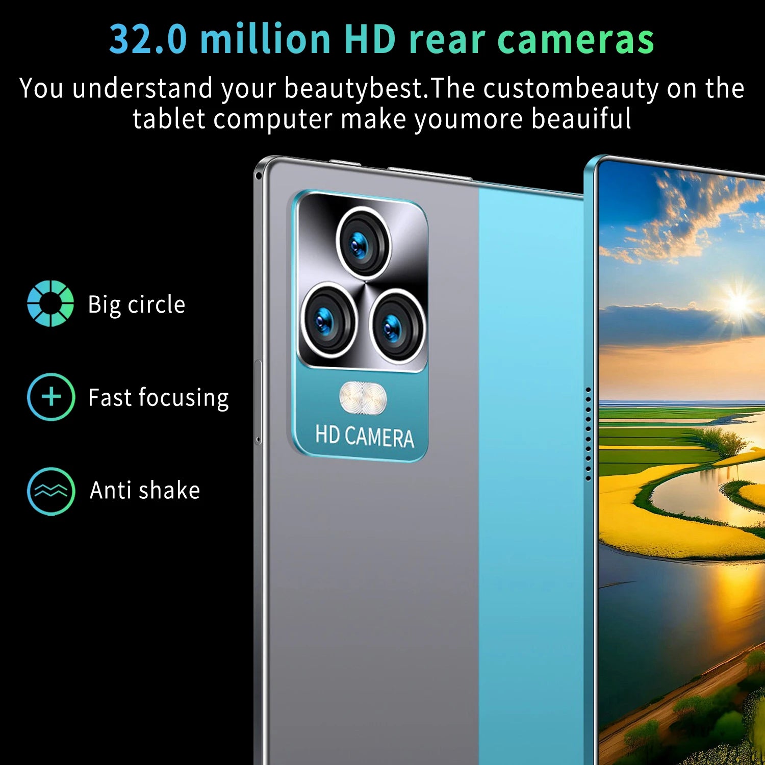 2025 5G tablette Android 13.0 tout neuf 10.36 pouces 16GB RAM 1TB ROM tablette 16MP 32MP 12000mAh 10 cœurs WIFI Bluetooth réseau tablette