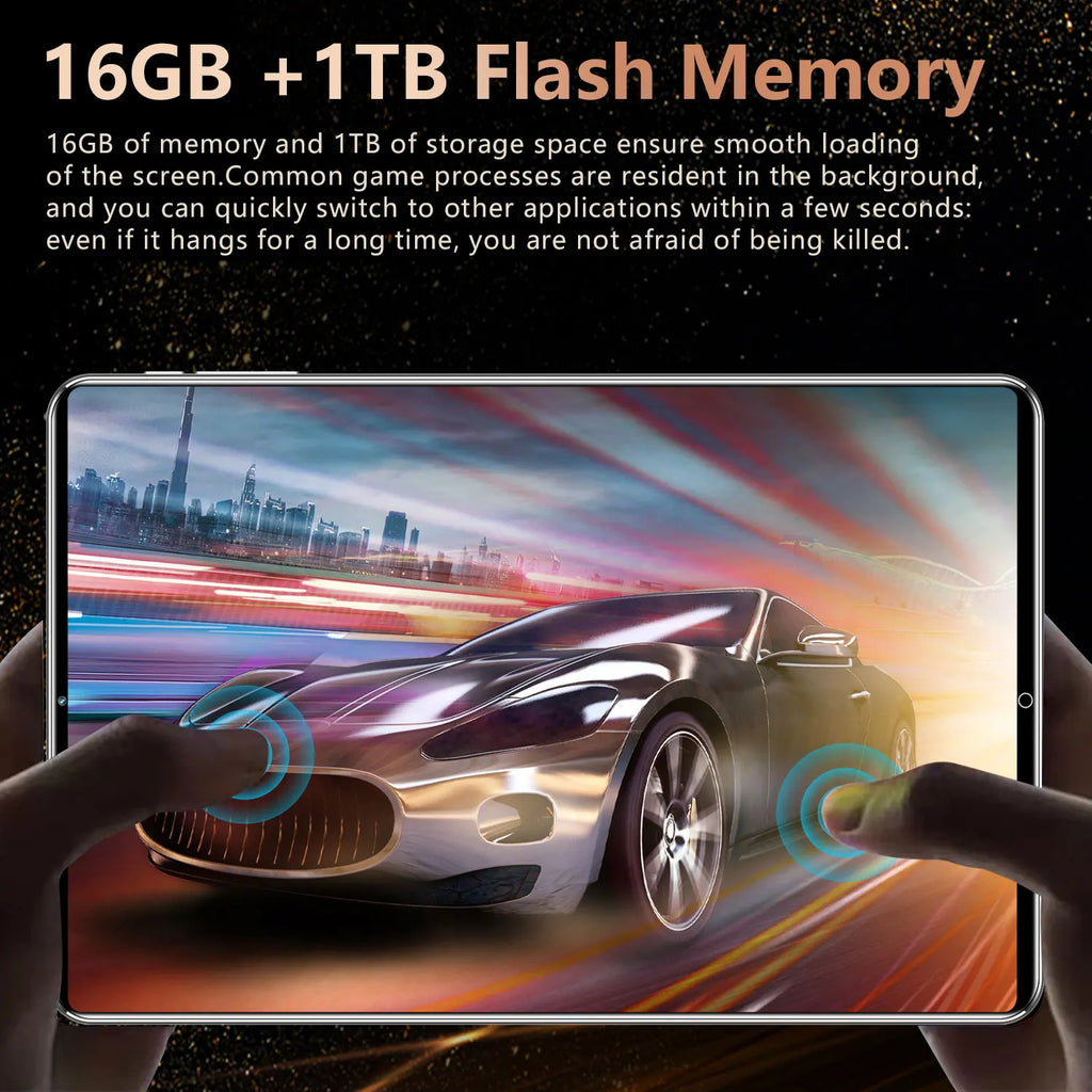 2025 5G tablette Android 13.0 tout neuf 10.36 pouces 16GB RAM 1TB ROM tablette 16MP 32MP 12000mAh 10 cœurs WIFI Bluetooth réseau tablette