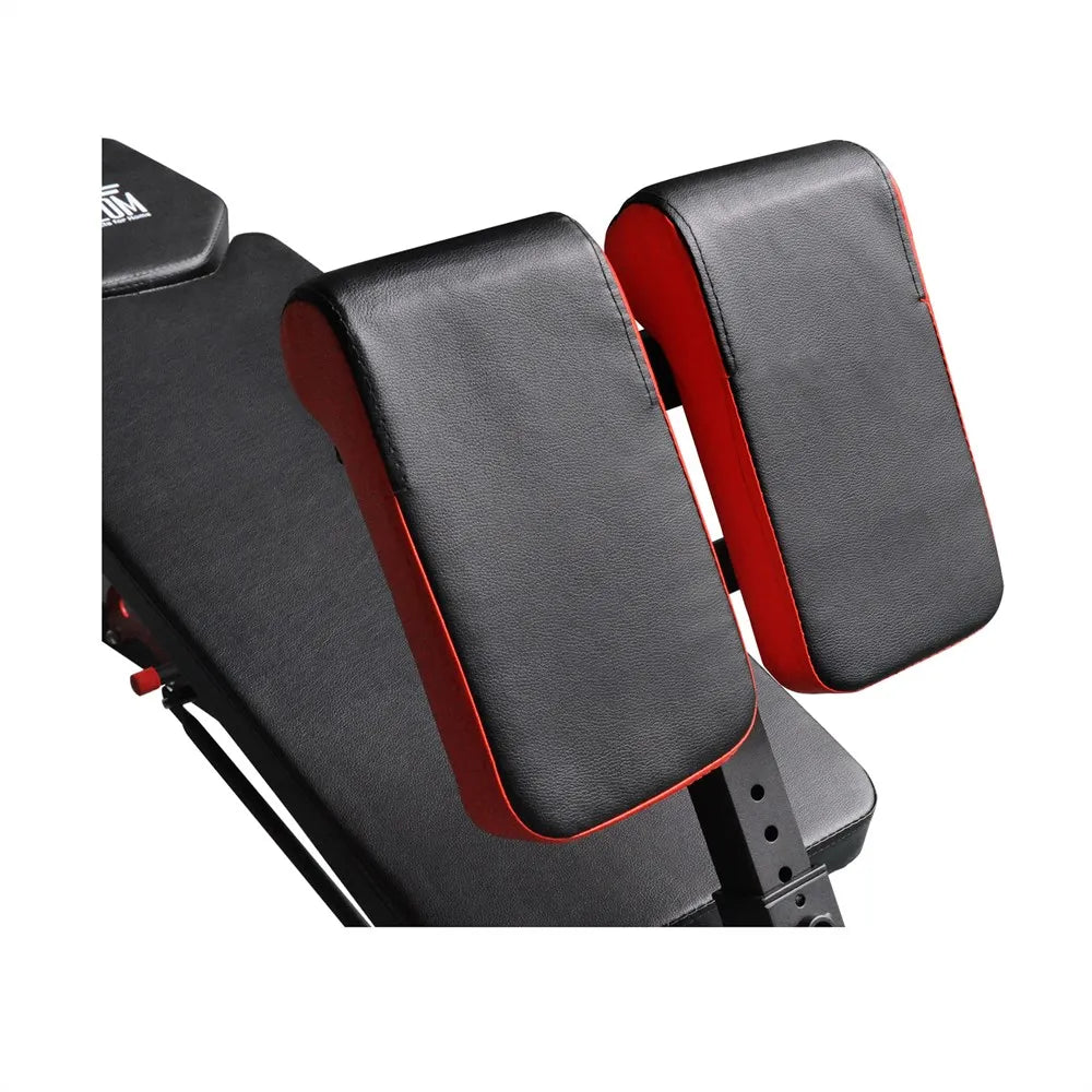 Banc d'haltères MCOM Ruby pliable, salle de bain, avec 4 niveaux de hauteur réglables, musculation pour l'entraînement