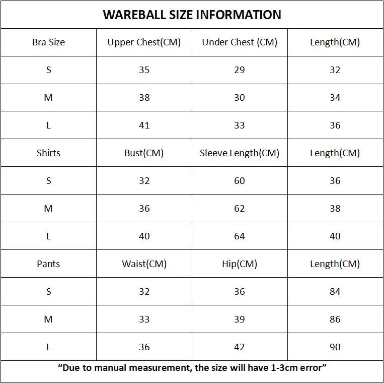 WAREBALL Ensemble de Vêtements de Yoga, Legging, Brassière et Haut à Manches longues, Sans Couture, Top Court, pour le Sport, le Fitness et Gym, pour Femme
