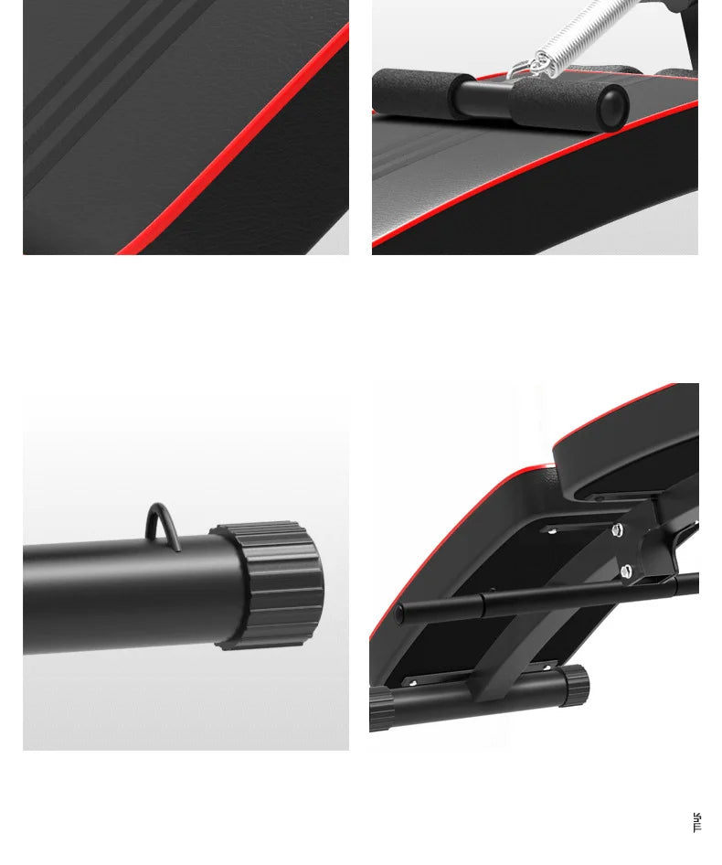 banc pliant pour l'entraînement abdominal et les muscles équipé d'une corde de tension, de jambe de force incline et de rehausseur