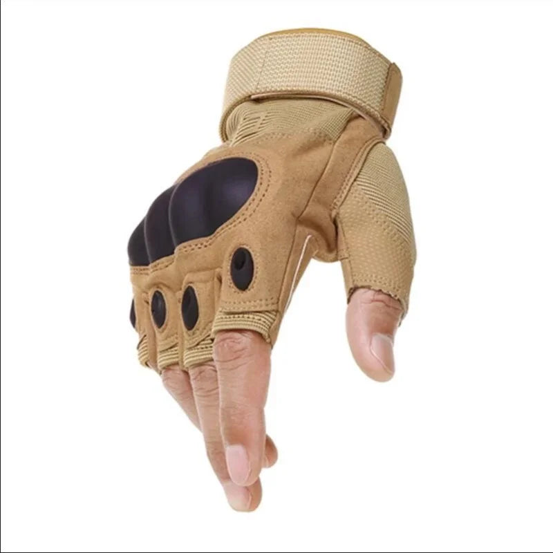 Gants demi-doigt pour hommes, mitaines militaires d'extérieur, sports de tir, chasse, airsoft, moto, cyclisme