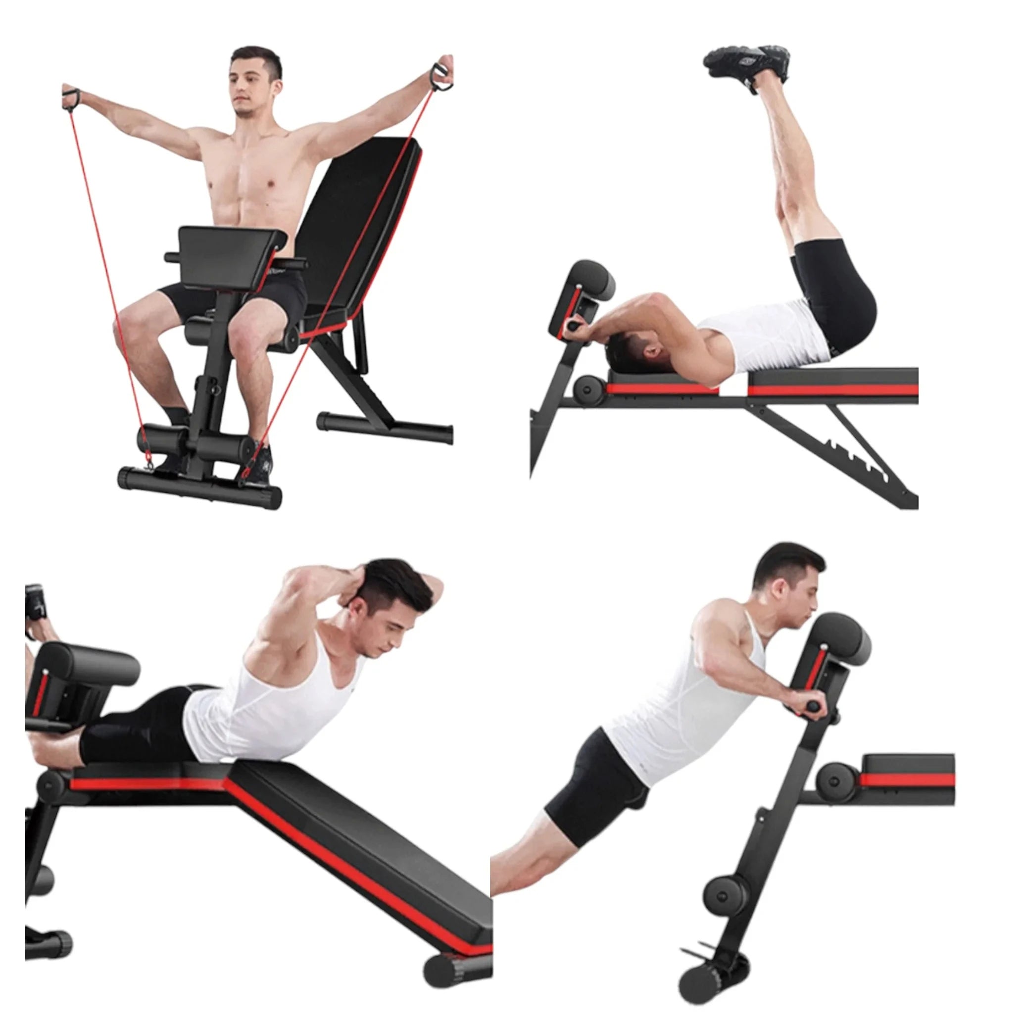 Banc d'haltères pliable et pliable, banc de musculation multifonctionnel pour entraînement complet, Machine de Fitness, salle de sport à domicile