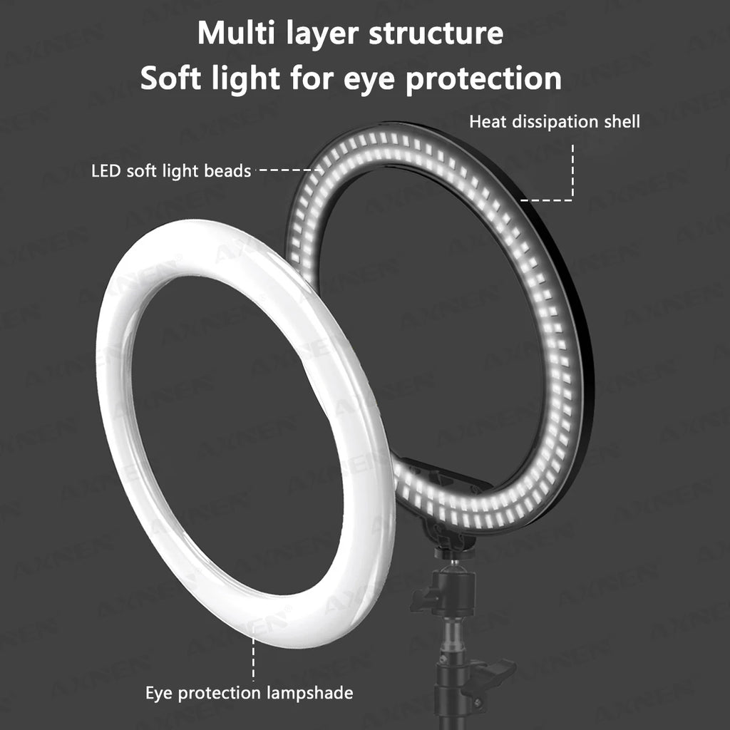 26 cm Photo Ringlight Led Selfie anneau lumière téléphone télécommande lampe photographie éclairage avec trépied support Youtube vidéo