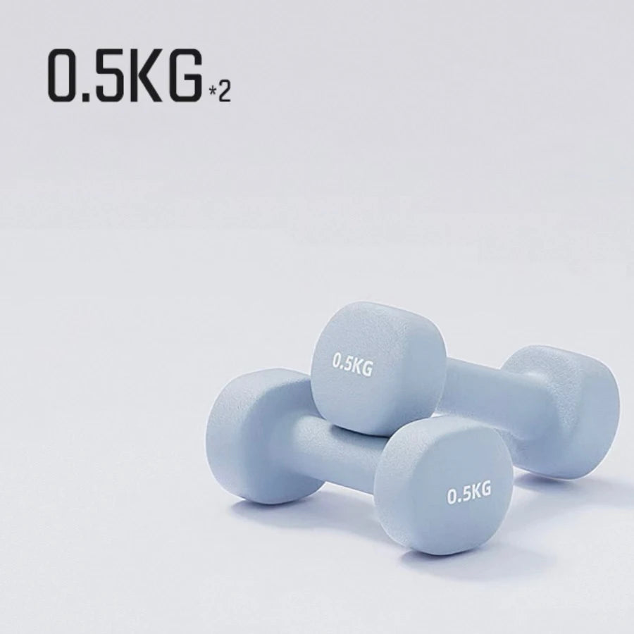 Haltère en néoprène pour femmes, 2 pièces, 0.5kg, équipement de Fitness, entraînement musculaire des bras, musculation pour femmes, équipement de Fitness
