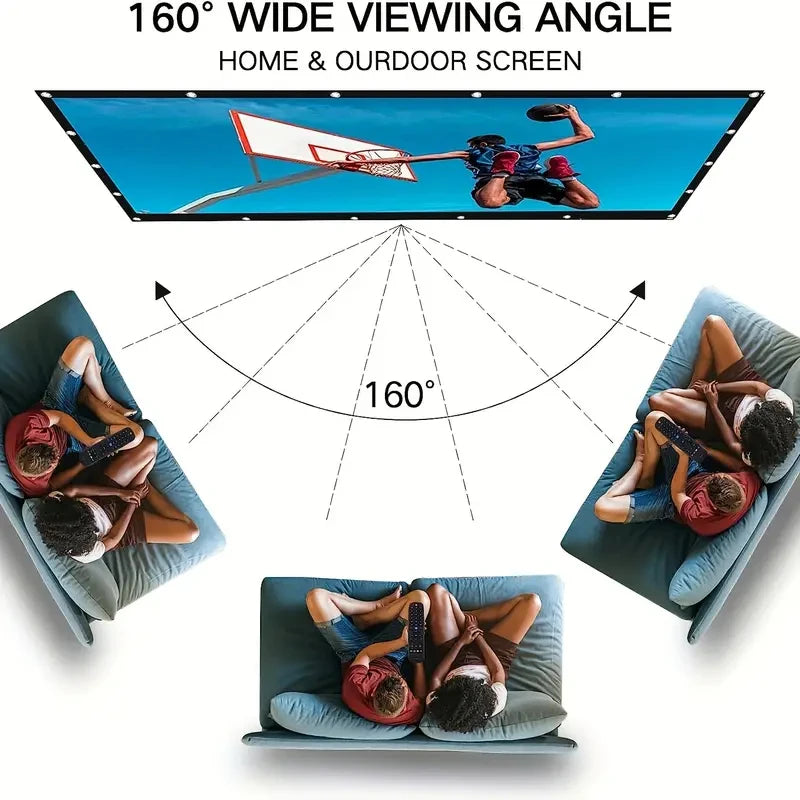 72 100 pouces écran de projecteur pliable Portable 16:9 Polyester adapté aux théâtres à domicile rassemblements bureaux écran de Projection HD