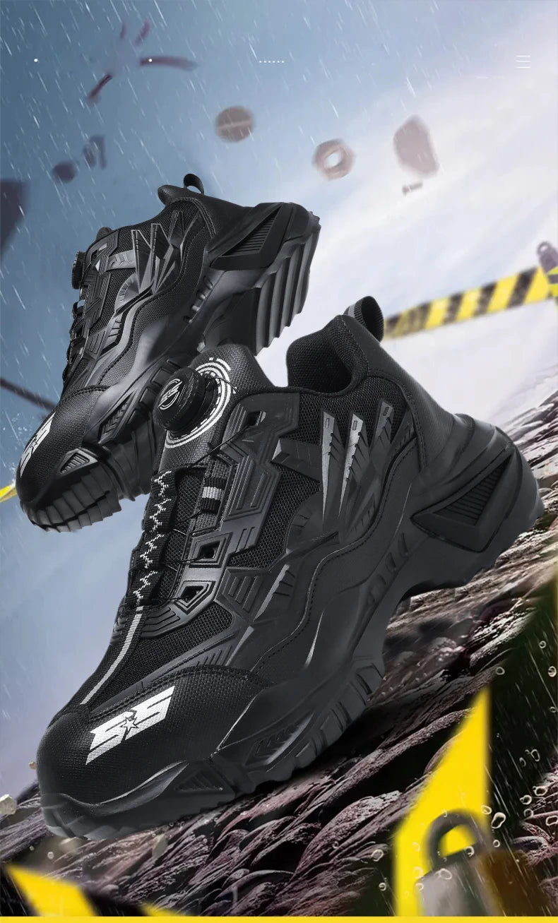 Bottes tactiques militaires pour hommes, bottes militaires à fermeture éclair latérale, bottines antidérapantes, chaussures de sécurité pour le travail, chaussures de randonnée