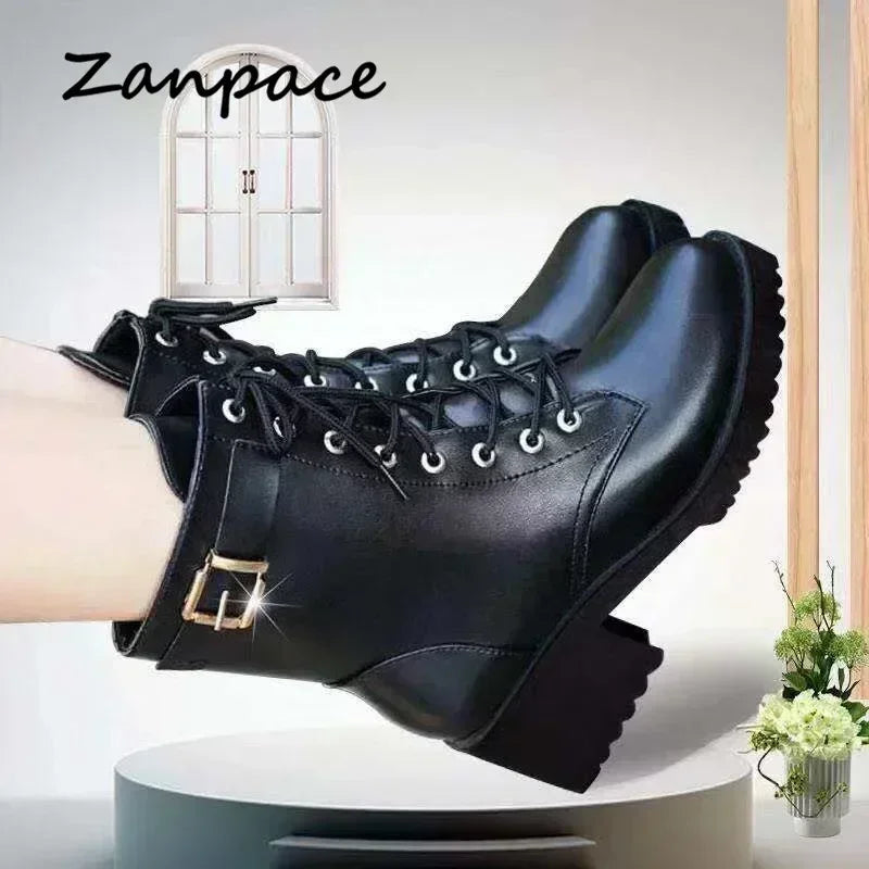 2025 hiver cuir femmes bottes d'hiver laine épaisse chaud femmes à talons hauts véritable botte de haute qualité femme bottes de neige femmes chaussures