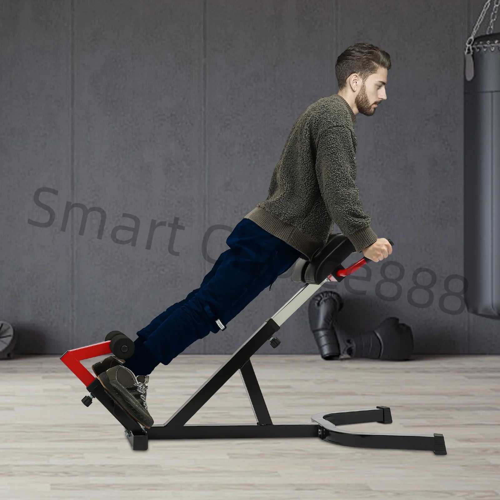 Banc d'extension arrière de chaise romaine, exercice Abdominal, Extension de taille, Machine d'entraînement des fesses, banc de gymnastique assis