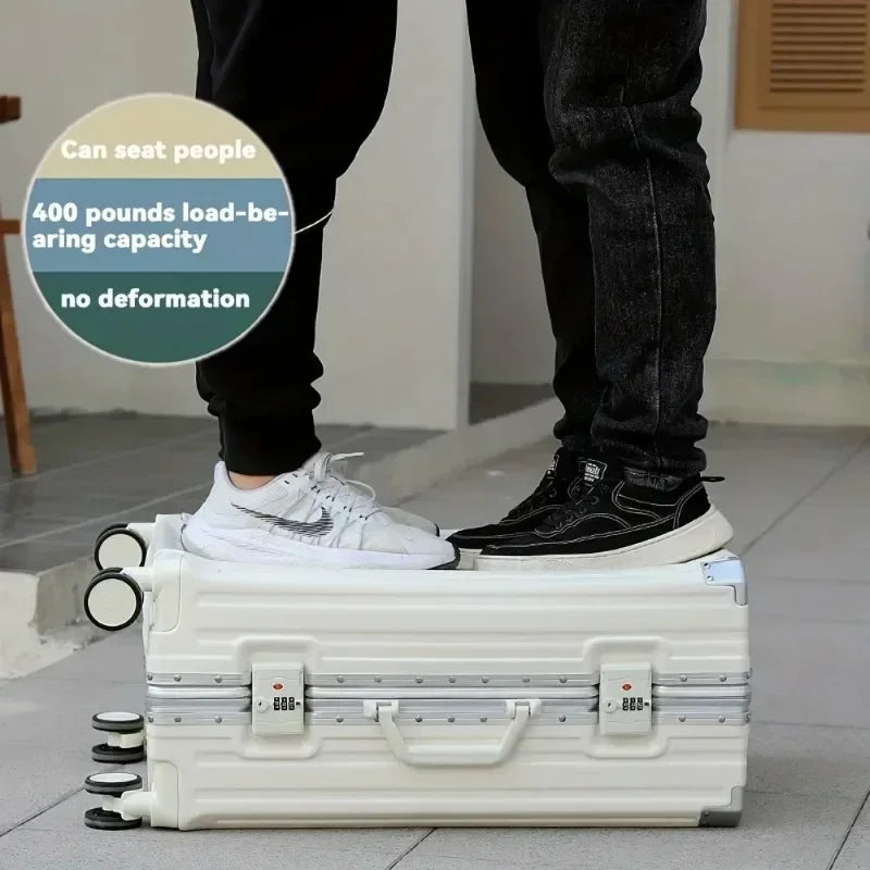 2025 nouvelle valise multifonction avec chargement USB cadre en aluminium + valise PC cabine de voyage porte-monnaie mâle et femelle 28/30 pouces 캐