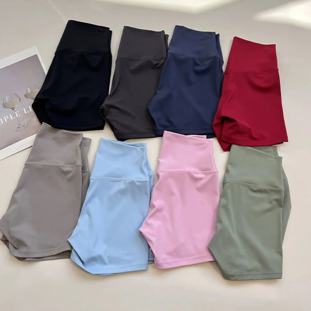 Short de Yoga taille haute pour femmes, pantalon de levage de pêche pour entraînement de course, Fitness