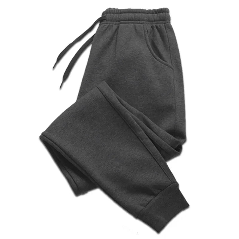Pantalons de Jogging décontractés pour hommes, pantalons de survêtement en polaire pour un entraînement doux et confortable, automne et hiver
