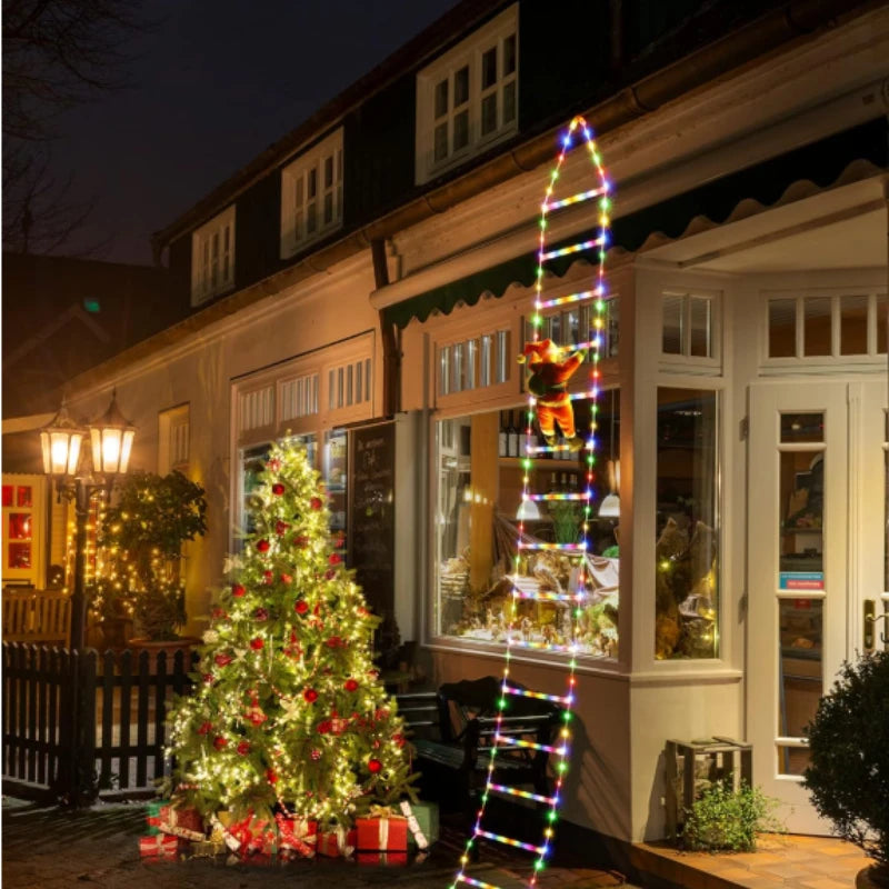 1.5/3M décoration de noël LED père noël échelle d'escalade lumière prise USB 8 Modes de clignotement approprié maison arbre de noël fenêtre murale