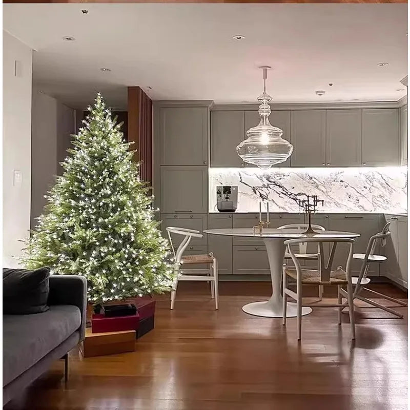 Arbre de noël PE de qualité supérieure, décor de vacances de luxe pour la maison, grand affichage festif scintillant, décoration d'ambiance d'arbre de noël, 2025