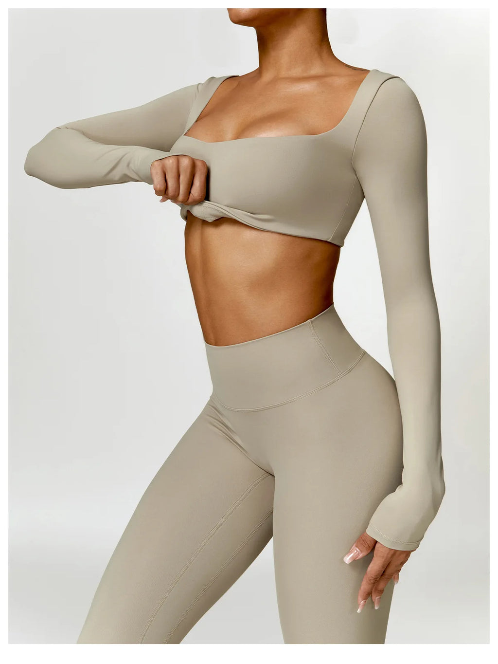 Costume de Yoga 2 pièces vêtements de Sport ensemble de Sport femmes survêtements vêtements de Sport soutien-gorge de Sport Fitness haut à manches longues entraînement Legging ensemble de Yoga