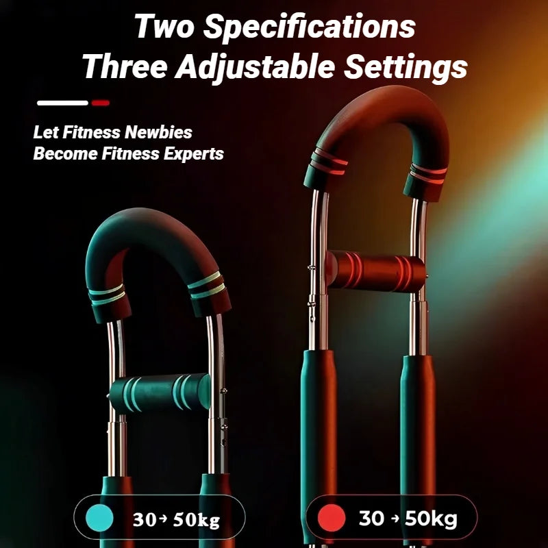 Exercice de bras réglable en forme de U avec poignée en mousse, barre d'entraînement à ressort, avant-bras, Triceps, extenseur de poitrine, équipement de Fitness Portable