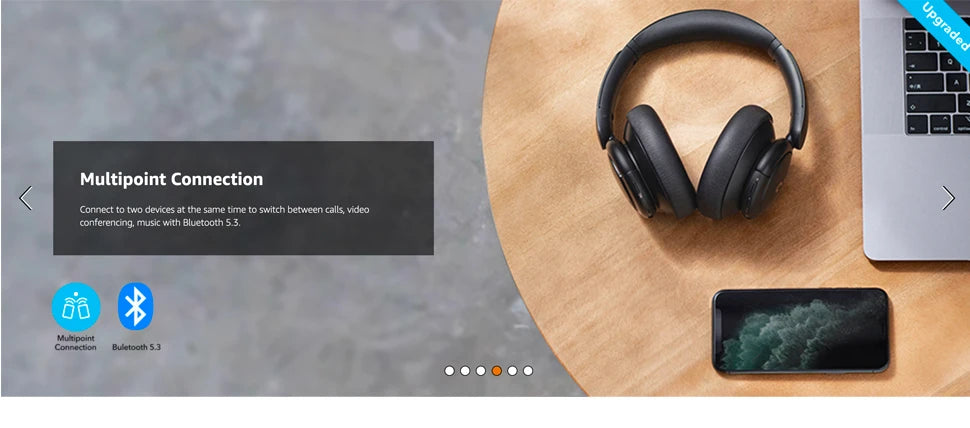 Anker-Écouteurs Bluetooth sans fil Soundcore Life Q30, hybride, suppression active du bruit, oreillettes