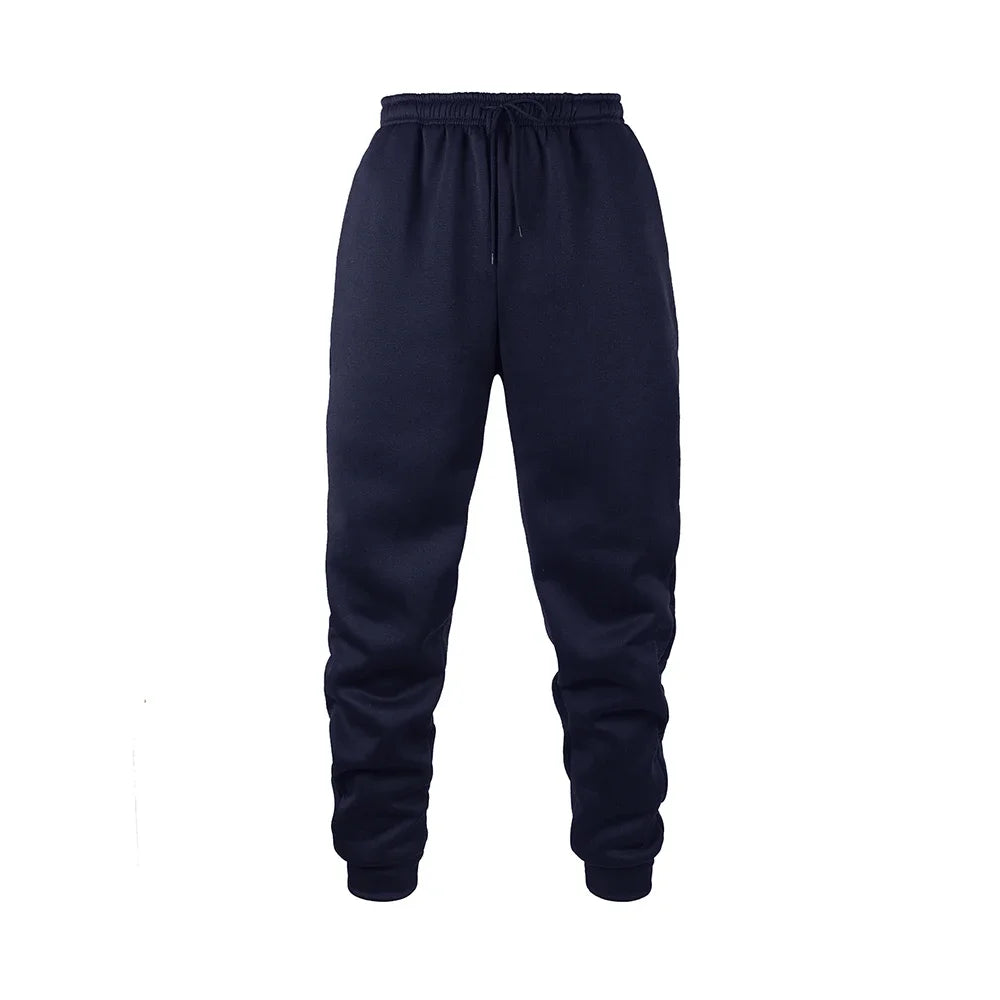 Pantalons de Jogging décontractés pour hommes, pantalons de survêtement en polaire pour un entraînement doux et confortable, automne et hiver