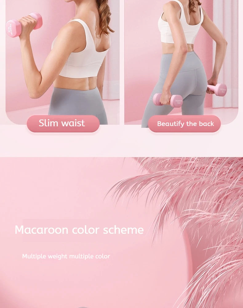 Haltère en néoprène pour femmes, 2 pièces, 0.5kg, équipement de Fitness, entraînement musculaire des bras, musculation pour femmes, équipement de Fitness