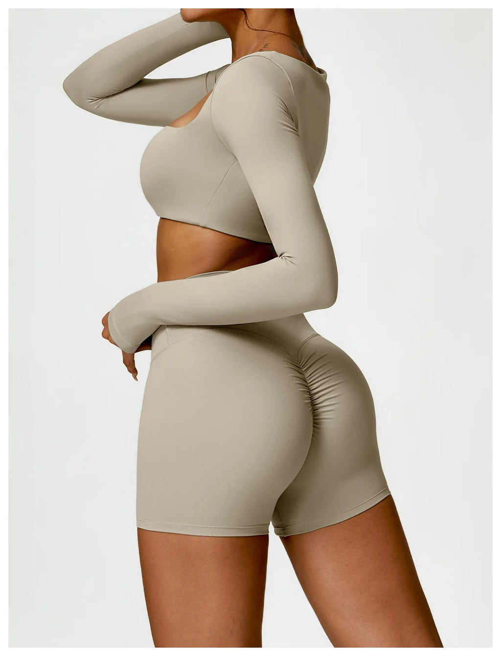 Costume de Yoga 2 pièces vêtements de Sport ensemble de Sport femmes survêtements vêtements de Sport soutien-gorge de Sport Fitness haut à manches longues entraînement Legging ensemble de Yoga