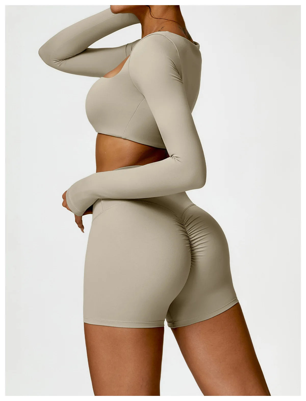 Costume de Yoga 2 pièces vêtements de Sport ensemble de Sport femmes survêtements vêtements de Sport soutien-gorge de Sport Fitness haut à manches longues entraînement Legging ensemble de Yoga