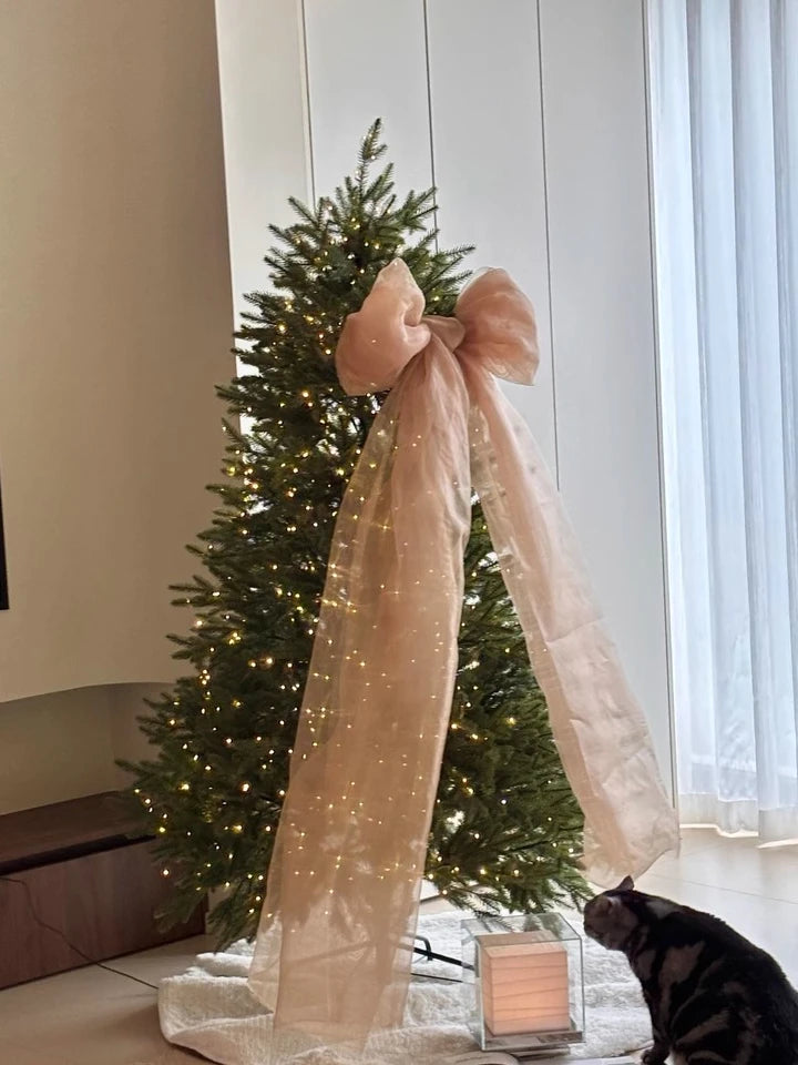 Arbre de noël PE de qualité supérieure, décor de vacances de luxe pour la maison, grand affichage festif scintillant, décoration d'ambiance d'arbre de noël, 2025