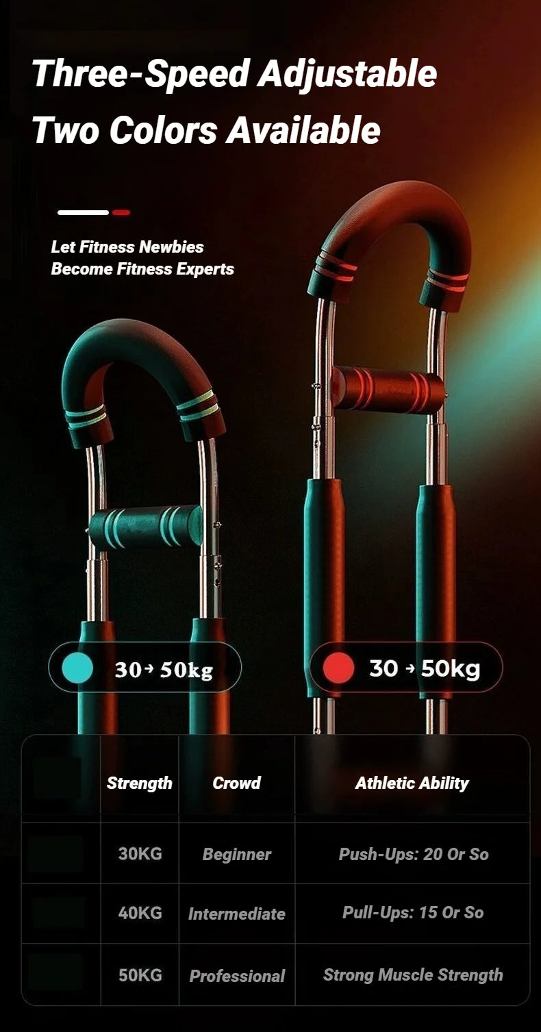 Exercice de bras réglable en forme de U avec poignée en mousse, barre d'entraînement à ressort, avant-bras, Triceps, extenseur de poitrine, équipement de Fitness Portable