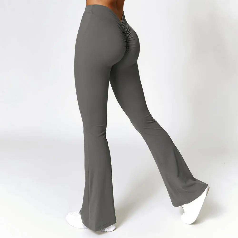 Femmes pantalons évasés Sport Leggings sans couture taille haute Yoga Leggings gymnastique entraînement Fitness séchage rapide Push Up Yoga pantalon femme serré