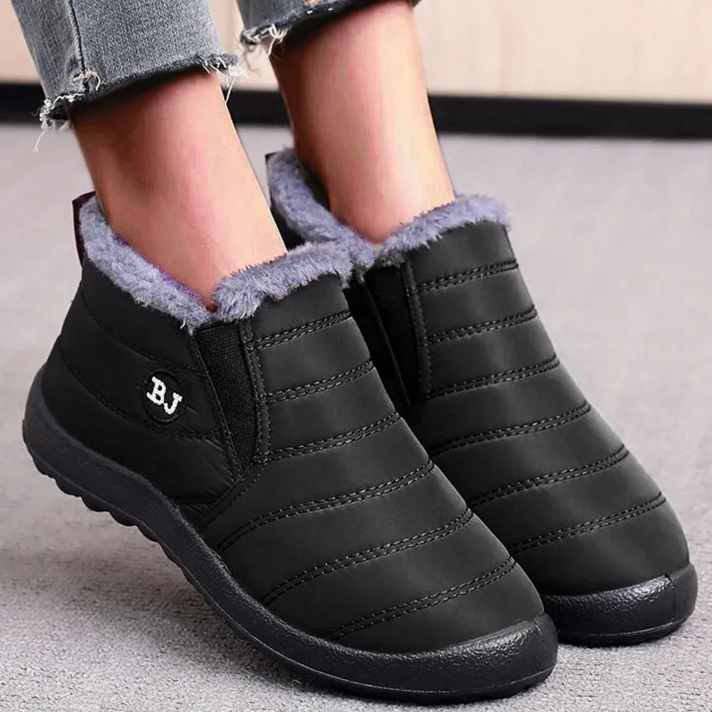 Baskets femmes chaussures hiver bottes de neige femmes baskets offres solide garder au chaud femmes chaussures de sport unisexe sans lacet bottes d'hiver
