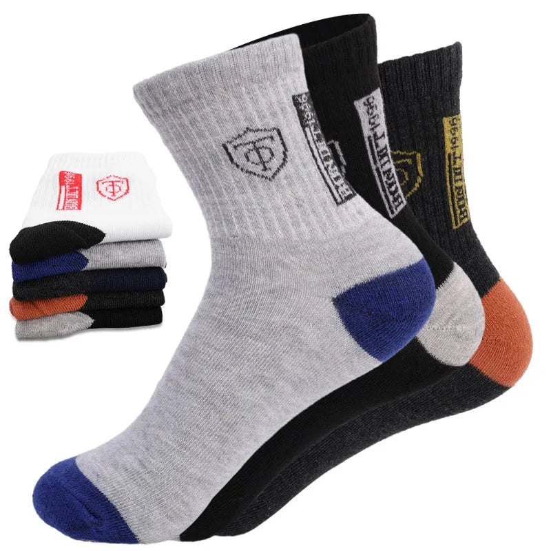 10 paires de chaussettes de basket-ball respirantes pour hommes, pour le printemps et l'automne, Absorption de la sueur, déodorantes, bas de sport