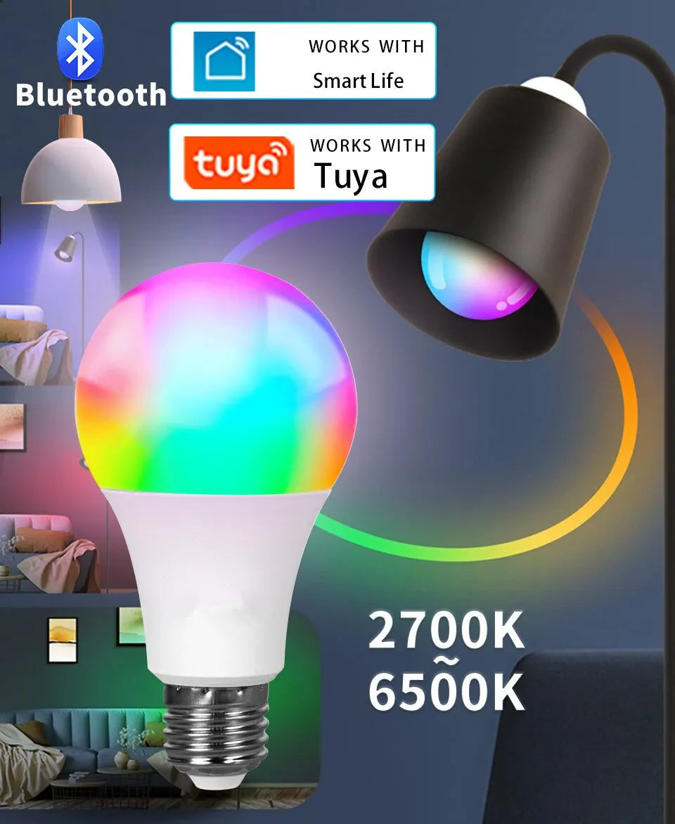 Ampoule LED WiFi intelligente E27 RGB, application Cozylife, ampoules à intensité variable, fonctionne avec Alexa Google Home, commande vocale, lampe LED magique