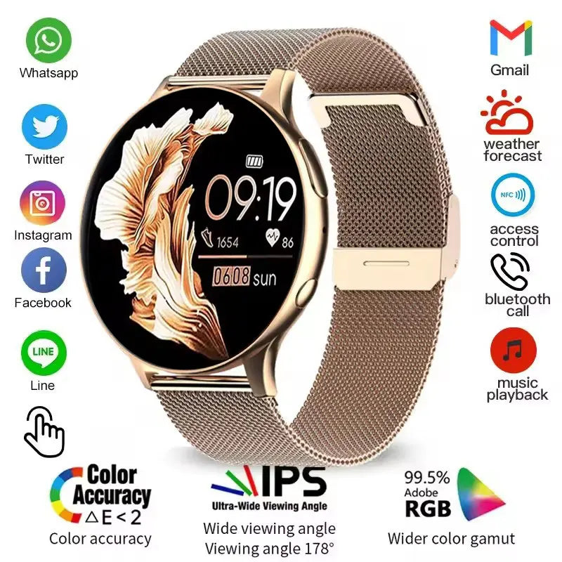 2025 nouvelles femmes SmartWatch Bluetooth appel dame montres Sport étanche fréquence cardiaque sommeil montre intelligente pour les femmes présent cadeau