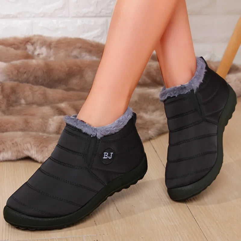 Baskets femmes chaussures hiver bottes de neige femmes baskets offres solide garder au chaud femmes chaussures de sport unisexe sans lacet bottes d'hiver