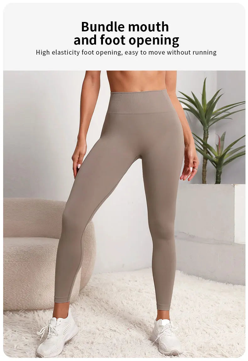 Nouveaux pantalons de yoga taille haute pour femmes-mallas de contrôle du ventre, pantalons de course d'entraînement doux et extensibles, pantalons de sport confortables"