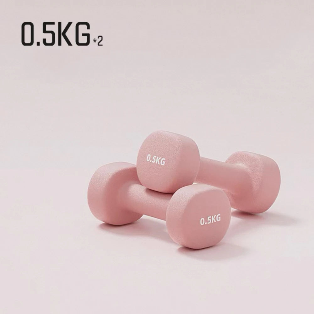 Haltère en néoprène pour femmes, 2 pièces, 0.5kg, équipement de Fitness, entraînement musculaire des bras, musculation pour femmes, équipement de Fitness