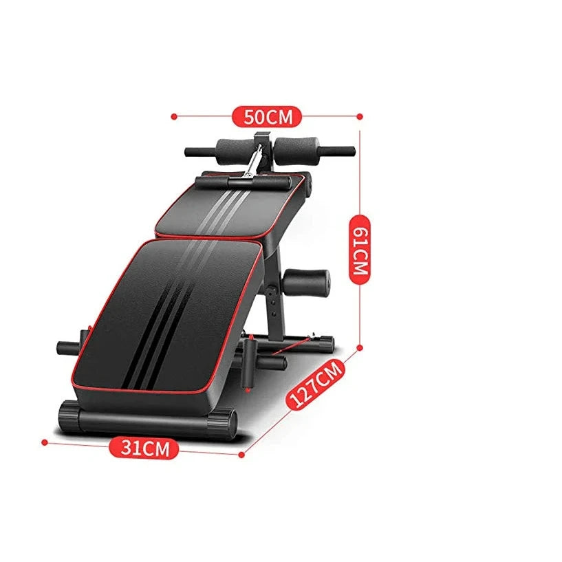 banc pliant pour l'entraînement abdominal et les muscles équipé d'une corde de tension, de jambe de force incline et de rehausseur