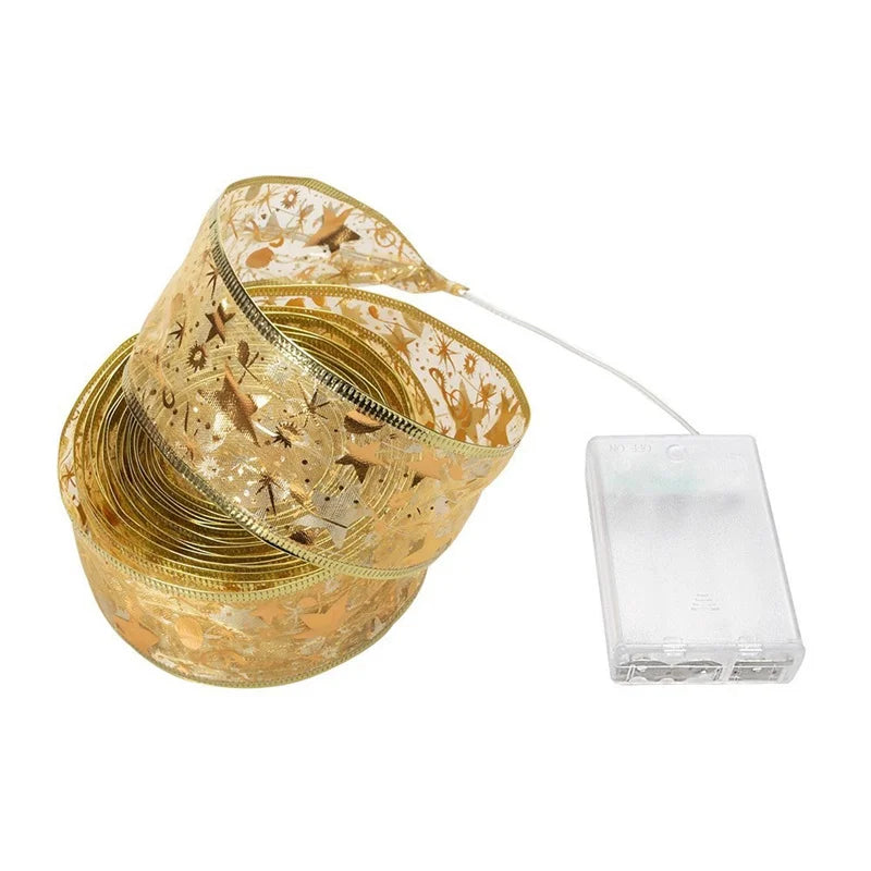 1-10m 2024 ruban de noël fée chaîne lumineuse joyeux noël décorations pour la maison vacances de noël Navidad cadeaux nouvel an 2025