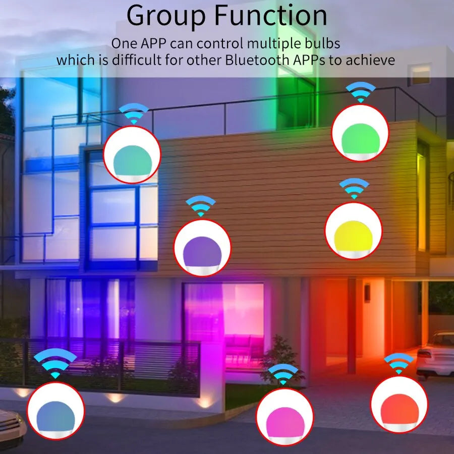 Ampoule LED WiFi intelligente E27 RGB, application Cozylife, ampoules à intensité variable, fonctionne avec Alexa Google Home, commande vocale, lampe LED magique