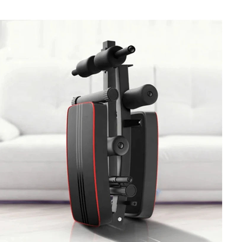 banc pliant pour l'entraînement abdominal et les muscles équipé d'une corde de tension, de jambe de force incline et de rehausseur