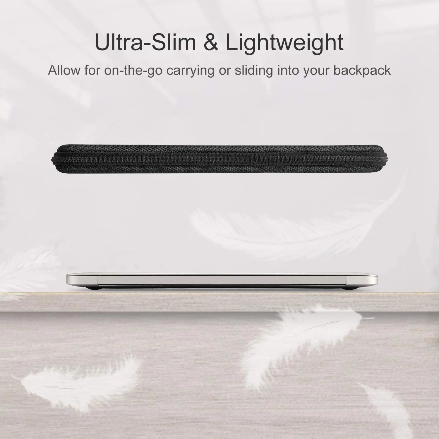 13 14 15.6 pouces pochette pour ordinateur portable sac antichoc sac d'ordinateur étanche EVA étui de protection noir avec sangles