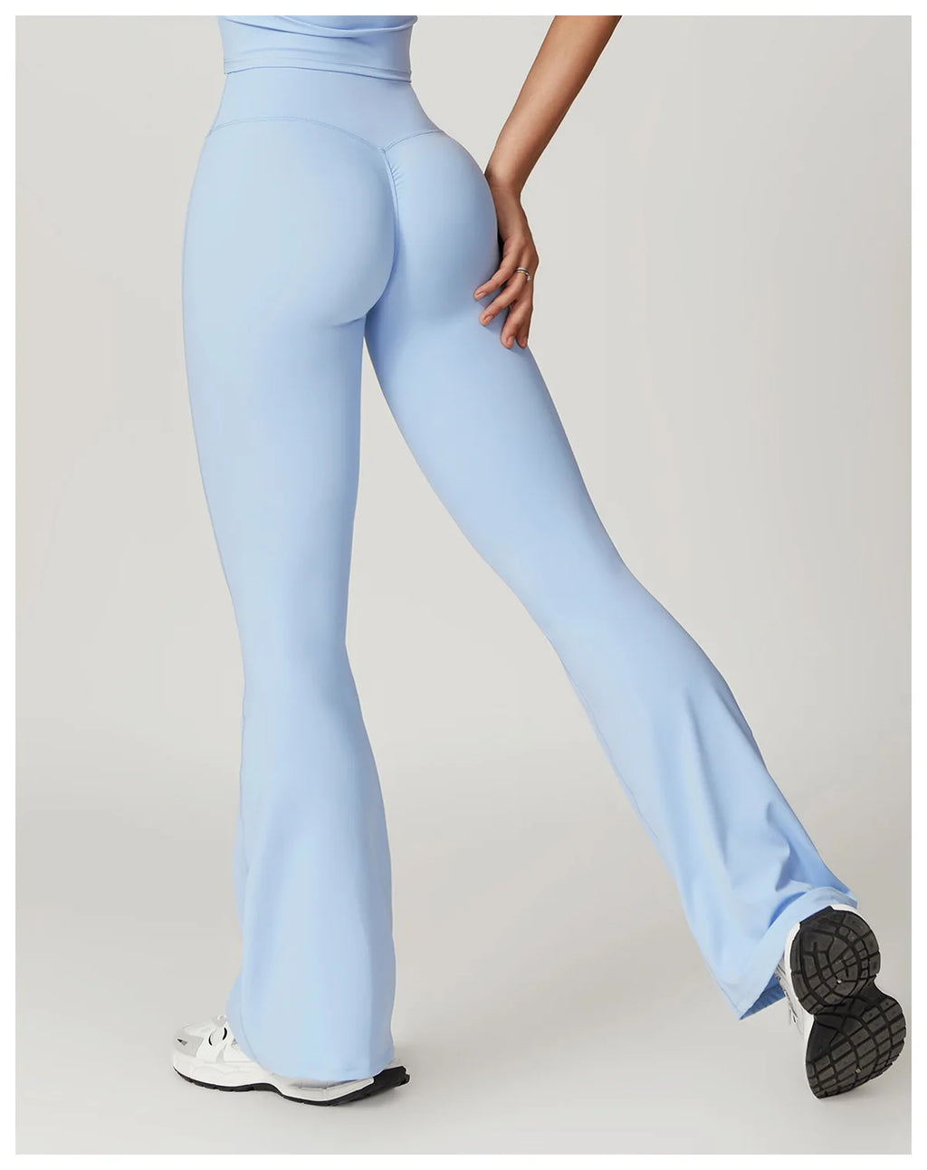 Pantalon évasé taille haute pour femme, leggings de yoga, leggings de fitness respirants, collants assiste, pantalons de sport, gym, course à pied, danse