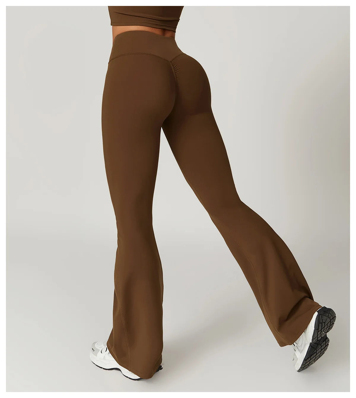 Pantalon évasé taille haute pour femme, leggings de yoga, leggings de fitness respirants, collants assiste, pantalons de sport, gym, course à pied, danse