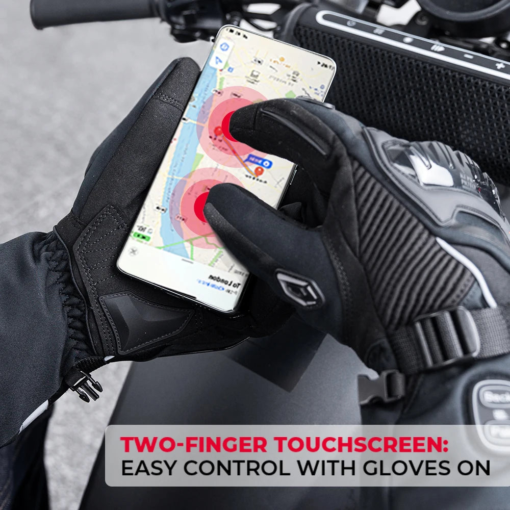 KEMIMOTO ski gants chauffants hiver gants chauffants pour motoneige chaud imperméable Rechargeable chauffage thermique Moto gants