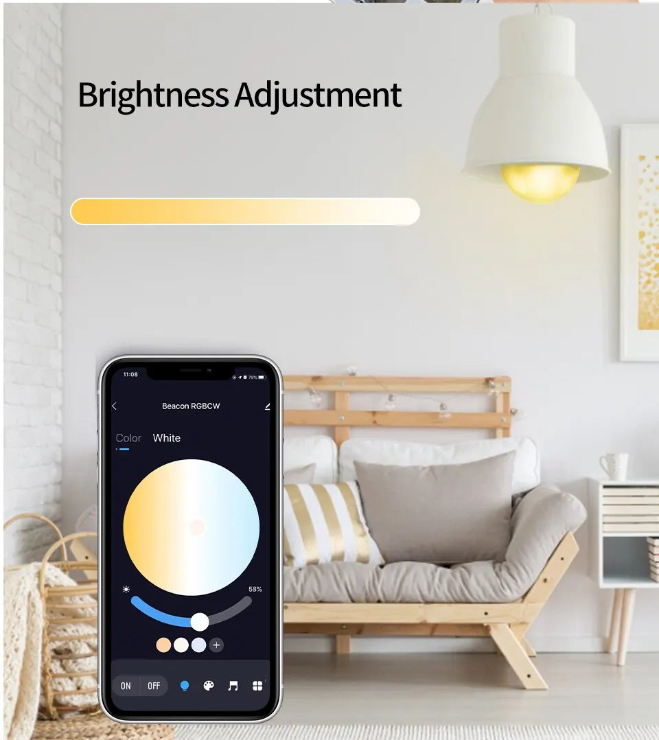 Ampoule LED WiFi intelligente E27 RGB, application Cozylife, ampoules à intensité variable, fonctionne avec Alexa Google Home, commande vocale, lampe LED magique