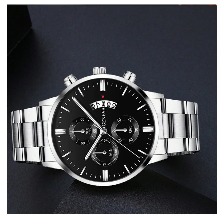 Mode hommes montre de luxe calendrier Quartz montre-Bracelet montres d'affaires homme horloge mâle Bracelet montre-Bracelet