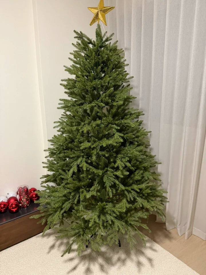 Arbre de noël PE de qualité supérieure, décor de vacances de luxe pour la maison, grand affichage festif scintillant, décoration d'ambiance d'arbre de noël, 2025