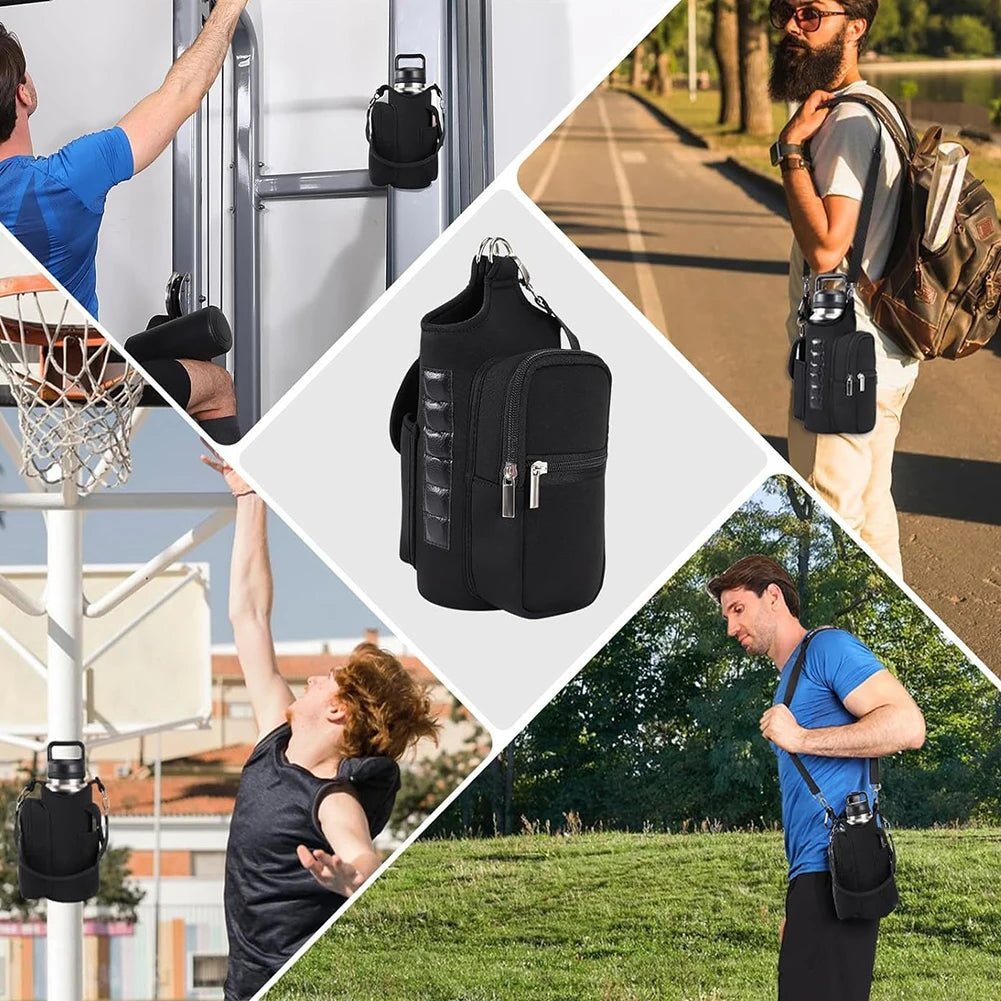 2025 nouveau sac de bouteille d'eau magnétique fronde sac de sport porte-gobelet d'eau avec aimant fort pour les Sports de plein air sac de transport de bouteille d'eau