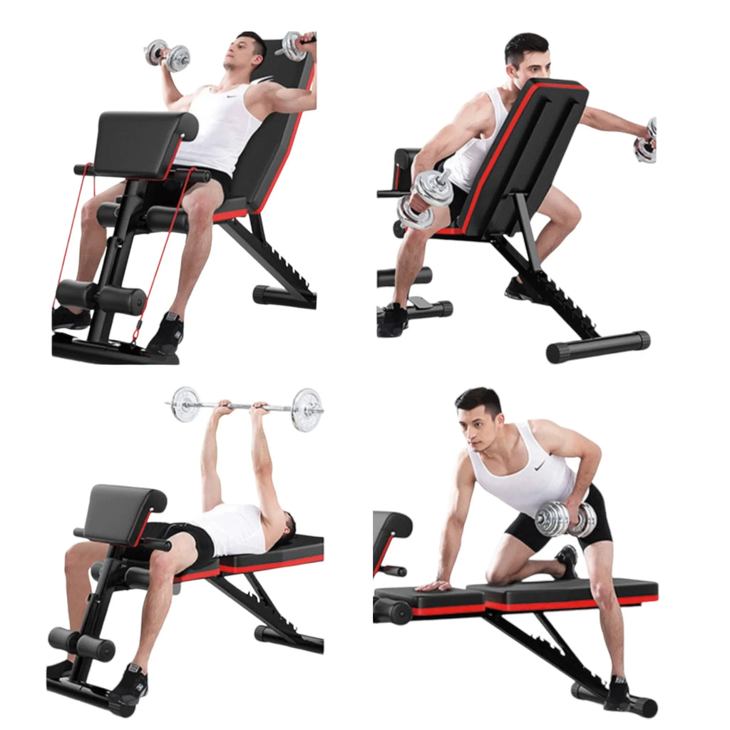 Banc d'haltères pliable et pliable, banc de musculation multifonctionnel pour entraînement complet, Machine de Fitness, salle de sport à domicile