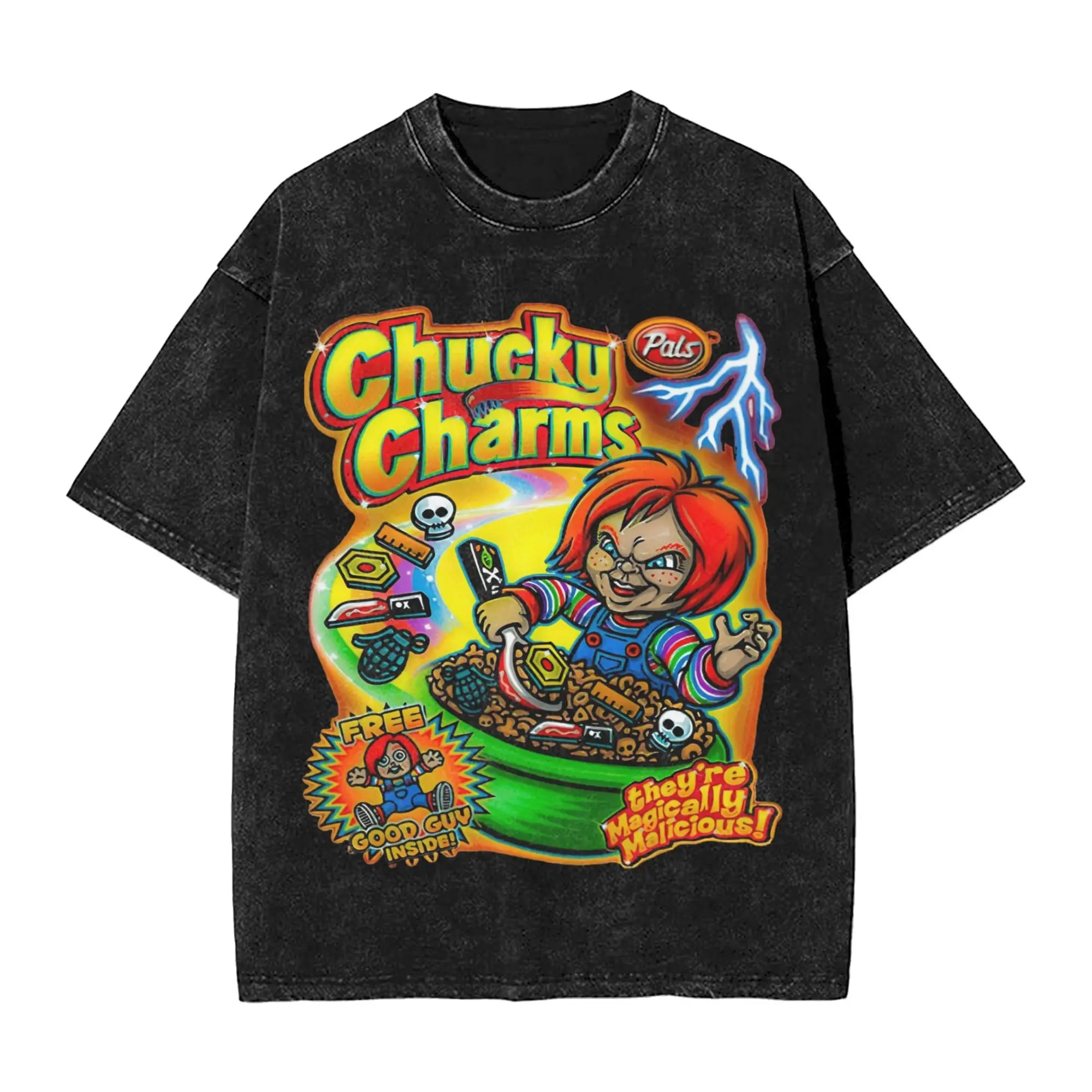 Childs Play Chucky et Tiffany objectifs de relation t-shirts pour hommes t-shirts délavés à manches courtes col rond T-Shirt 100% couverture en coton