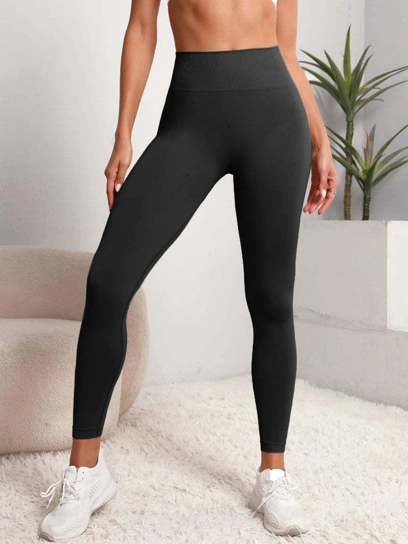 Nouveaux pantalons de yoga taille haute pour femmes-mallas de contrôle du ventre, pantalons de course d'entraînement doux et extensibles, pantalons de sport confortables"